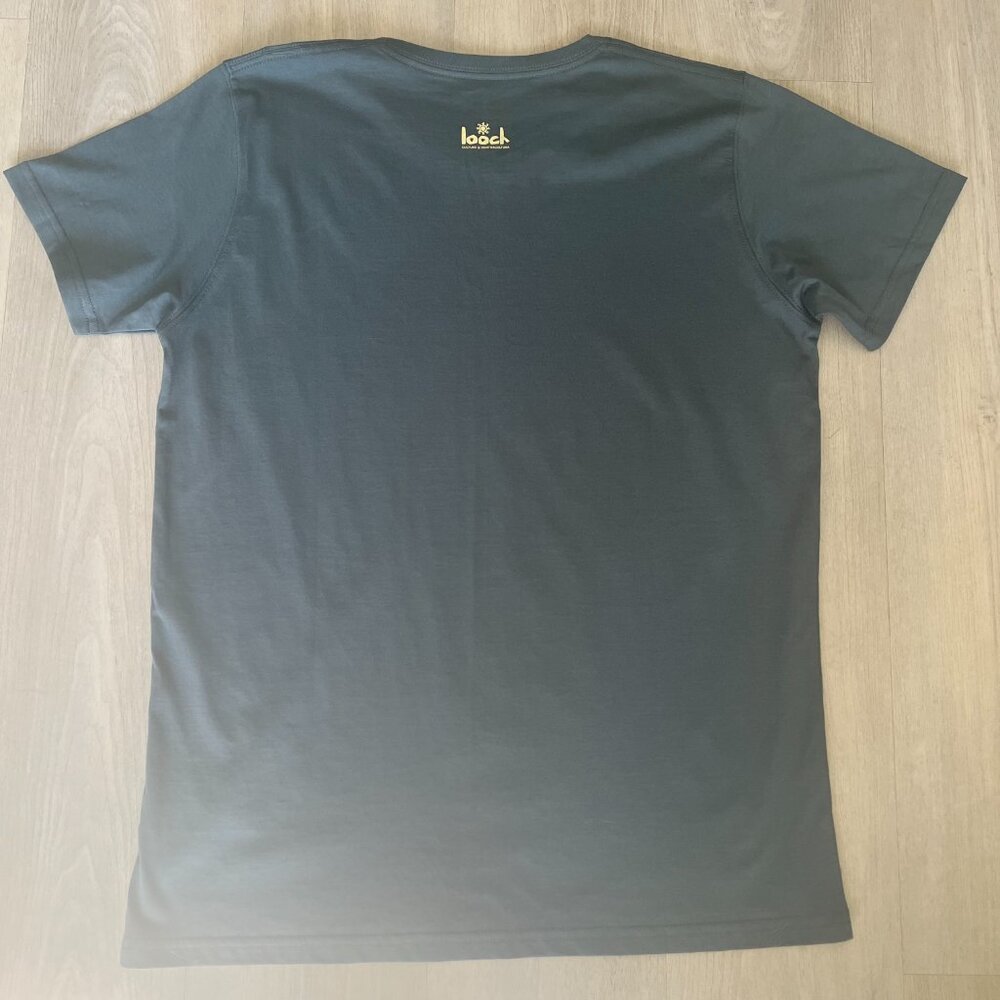 NWT Mens Looch Peruvian 100% Pima Cotton T-Shirt Tumi Pattern Blue Sz L - Picture 2 of 8